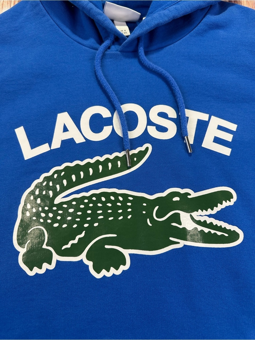 Lacoste Men’s Blue Hooded Sweatshirt with Crocodile Logo Classic Fit Size 3XL - Picture 5 of 15